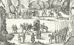 Release of John Frederick I, Elector of Saxony, from captivity at the hands of the Holy Roman Emperor Charles V in Linz, Austria, 1552 by German School